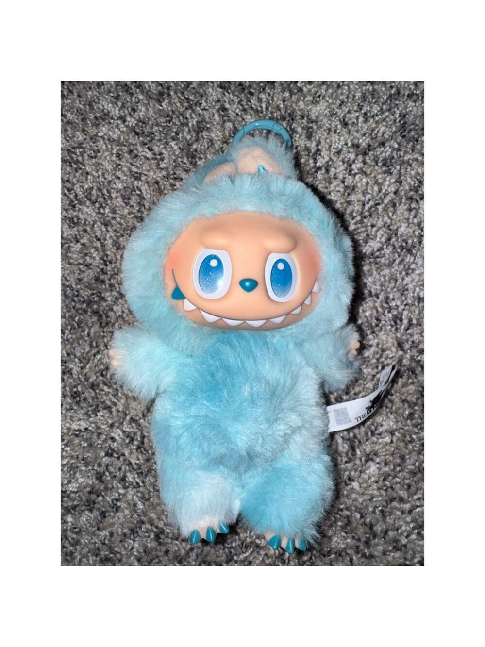 POPMART Big Into Energy Blue Plush Toy w/ Custom Mono Vest Cute Collectible Doll - Picture 11 of 12